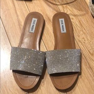 Steve Madden bedazzled slides